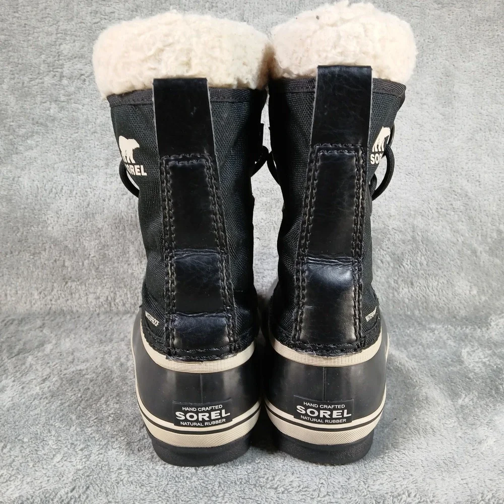 Sorel Snow Boots Kids 1 Yoot Pac Black Rubber Waterproof